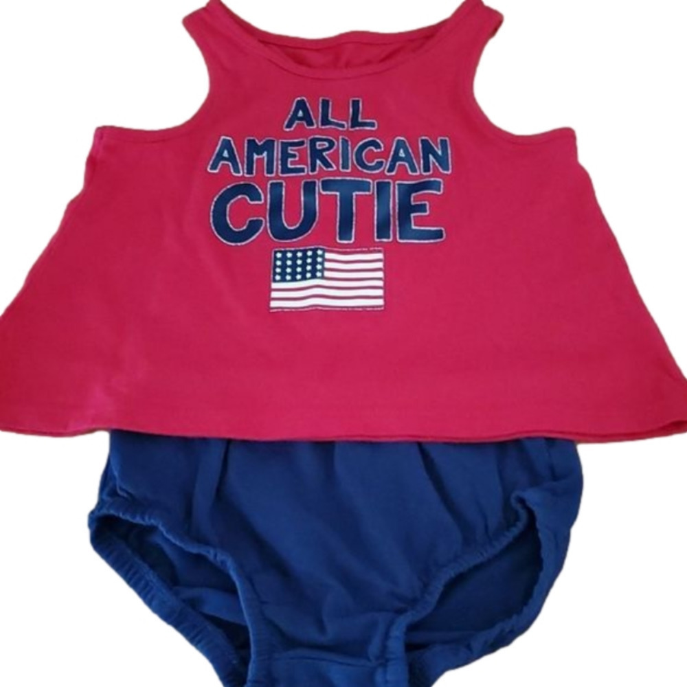 The Children's Place Girl's Patriotic Razorback Tee Size 12-18M